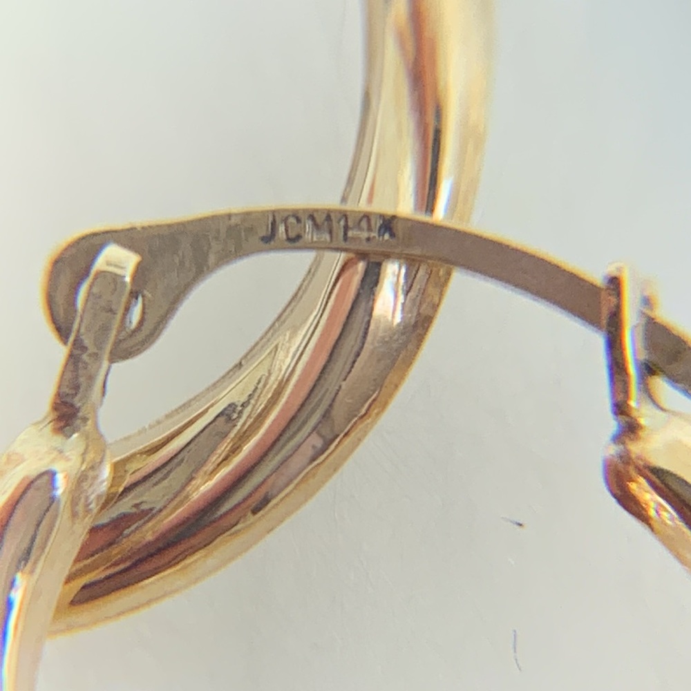 14KT Hoop Earrings - Picture 7 of 7
